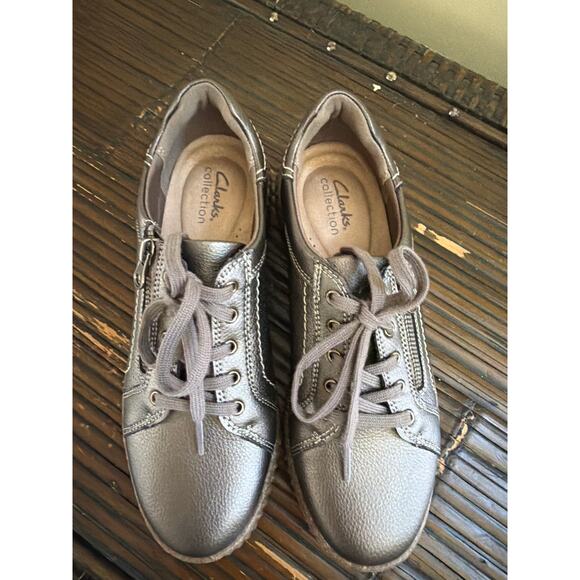 Clarks Collection Caroline Jenna Casual Comfort Shoes Women's 7.5 Sneakers - Picture 3 of 9